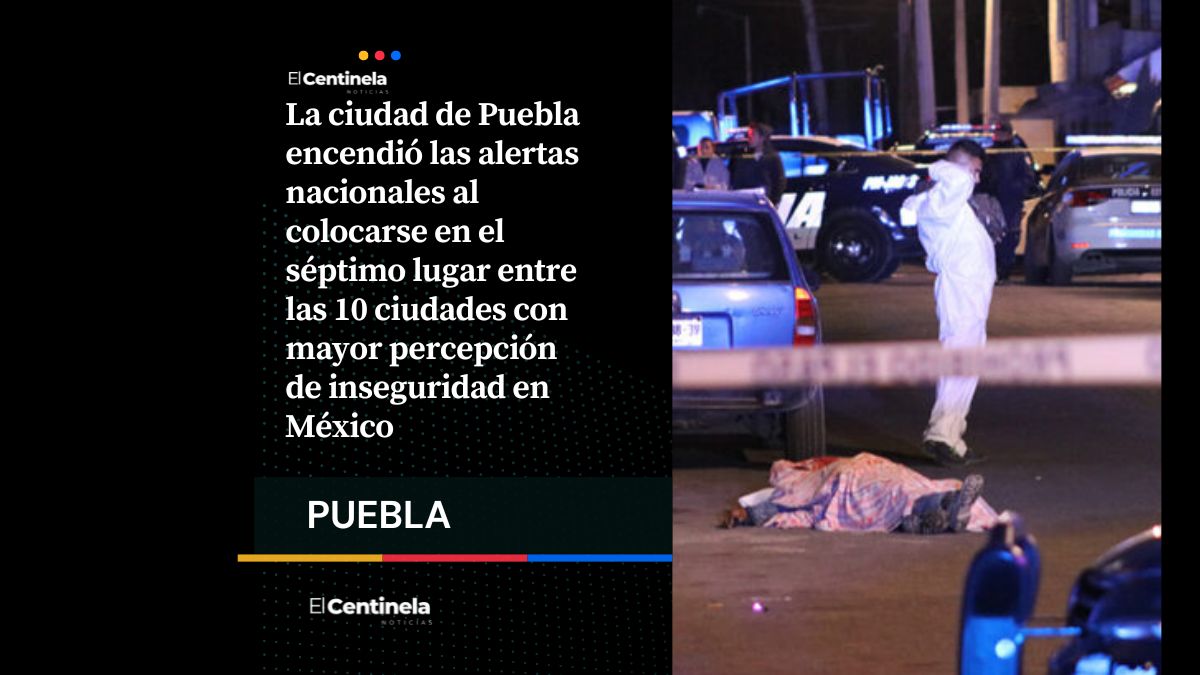 Puebla capital entra al top ten de las ciudades más inseguras de México: INEGI