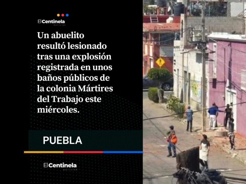 Abuelito resulta lesionado tras explosión en baños públicos de la Mártires del Trabajo