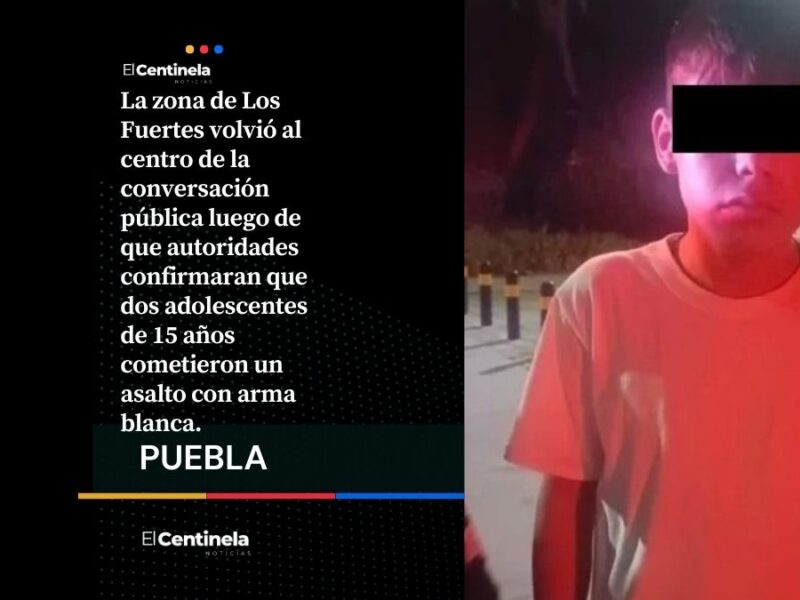 Dos chamaquitos de 15 años, los rateros que asaltan con cuchillo en Los Fuertes: Policía Auxiliar ya los había detenido