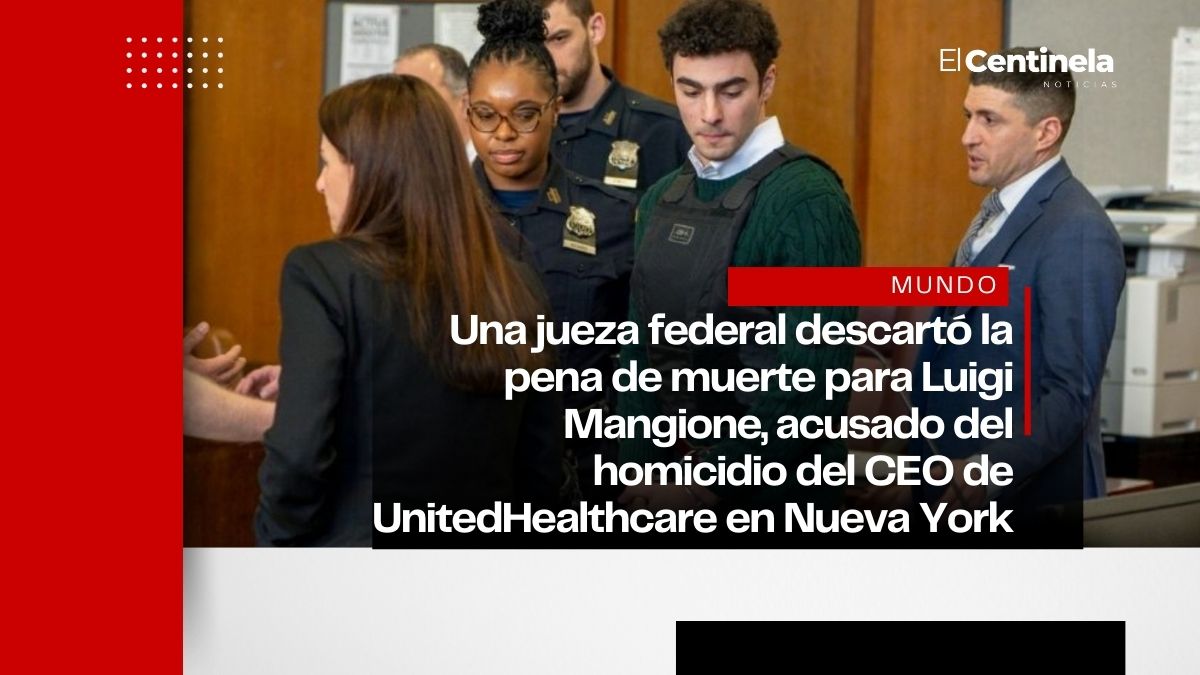 Luigi Mangione no enfrentará pena de muerte por asesinato del CEO de UnitedHealthcare, determina jueza