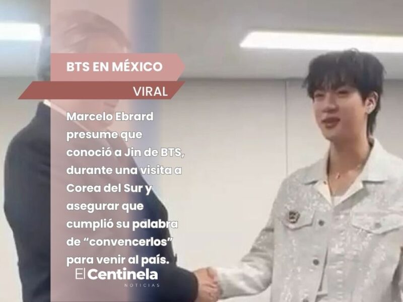 Marcelo Ebrard presume que conoció a Jin de BTS cuando visitó Corea; "les dije que los iba a convencer"