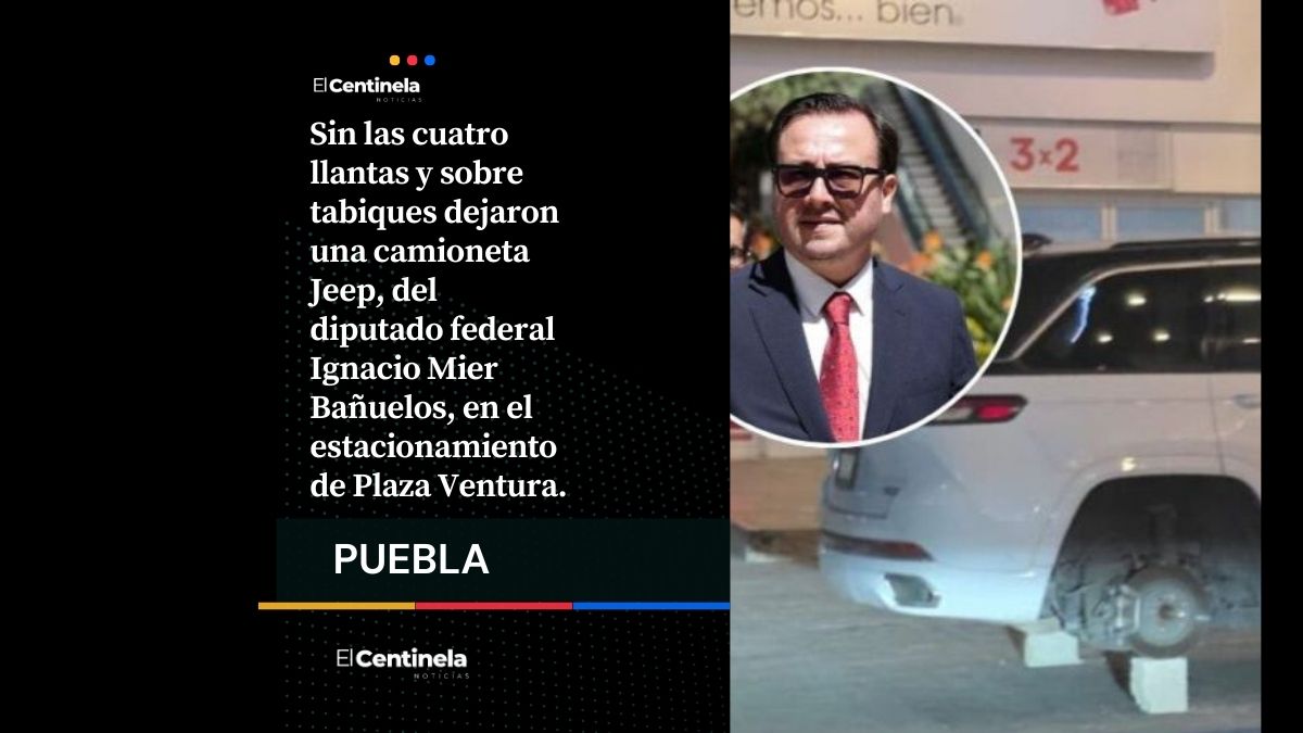 Diputado federal de Morena Nacho Mier disfruta lo votado: le roban las 4 llantas en Plaza Ventura de Lomas
