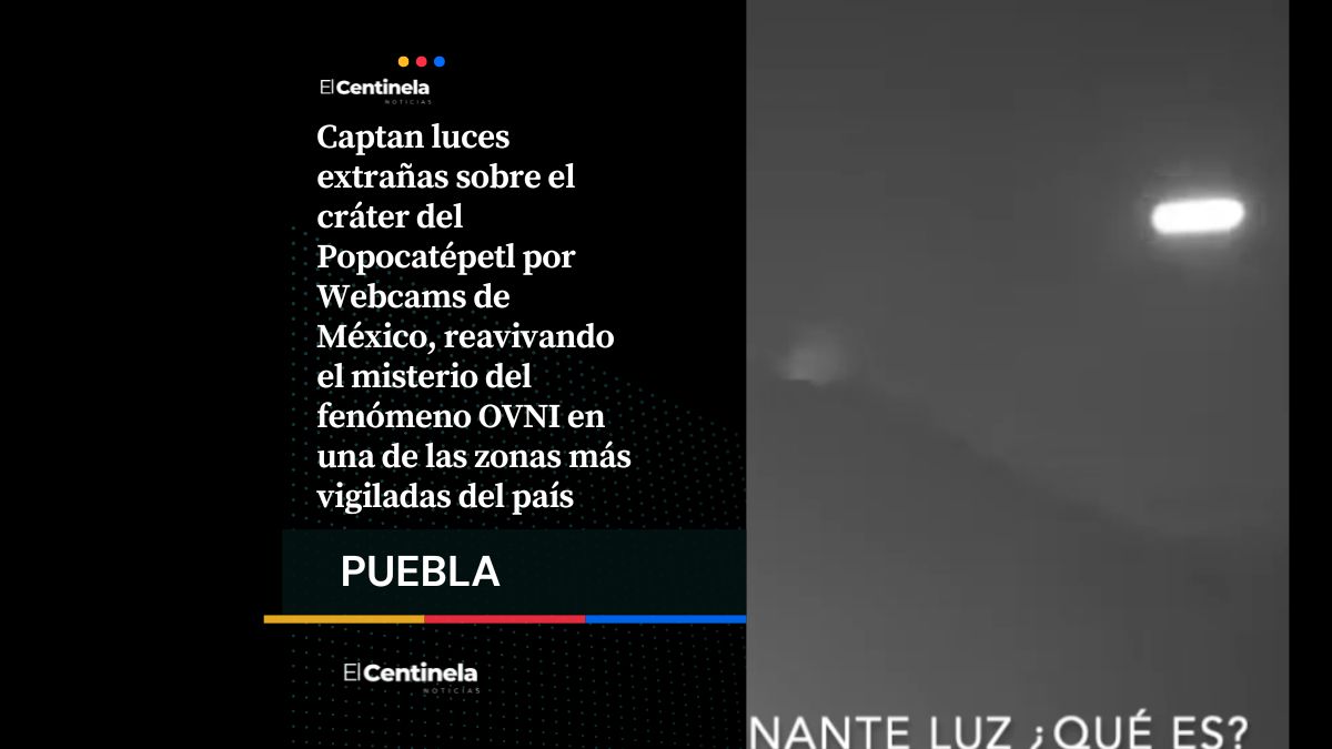 ¿De visita? Captan presuntos OVNIs sobrevolando el Popocatépetl