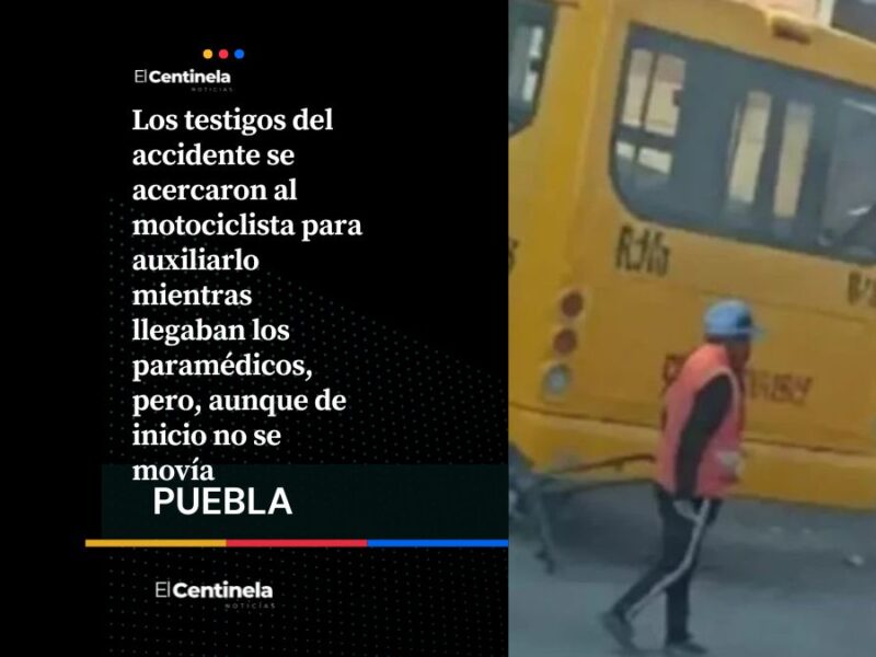 Otra de cafres: Ruta 10 choca vs motociclista en San Jerónimo Caleras