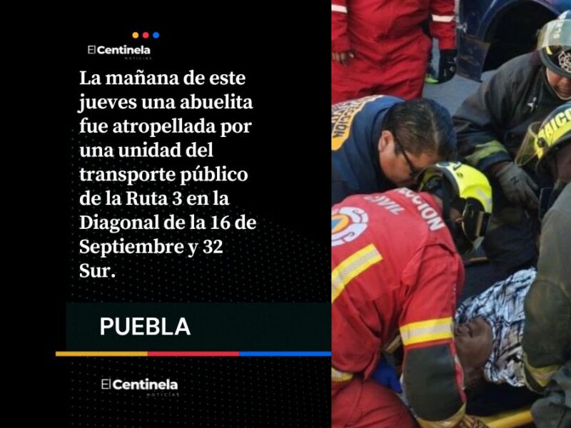 De milagro vive: Ruta 3 pasa sobre abuelita en la 16 de Septiembre