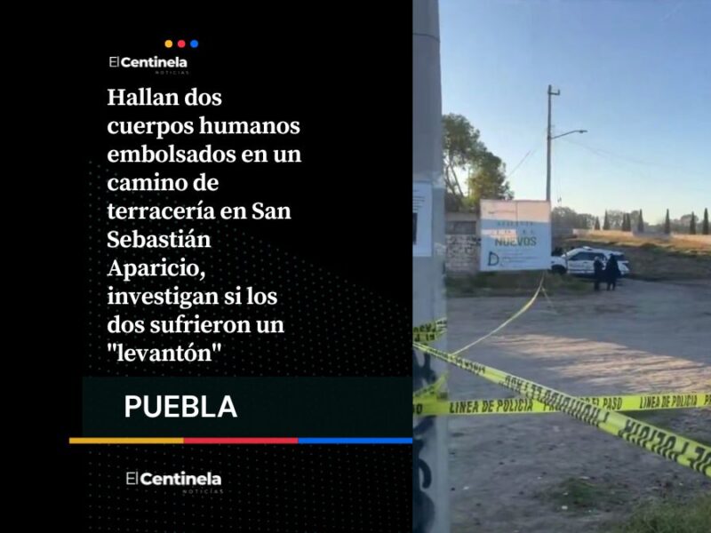 Abandonan dos cuerpos embolsados en San Sebastián Aparicio, investigan posible “levantón”
