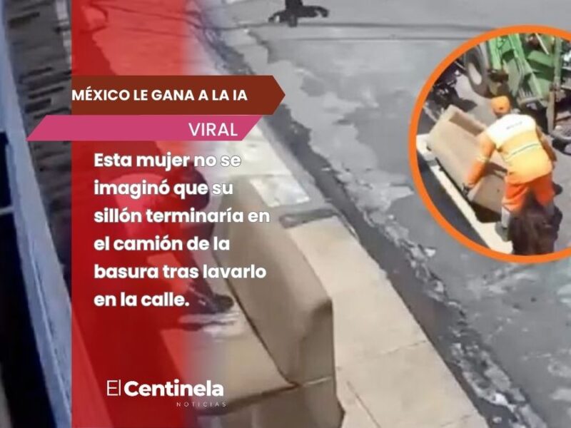 Saca a lavar su sillón a la calle y se lo lleva el camión de la basura: "Ya era hora de cambiarlo"