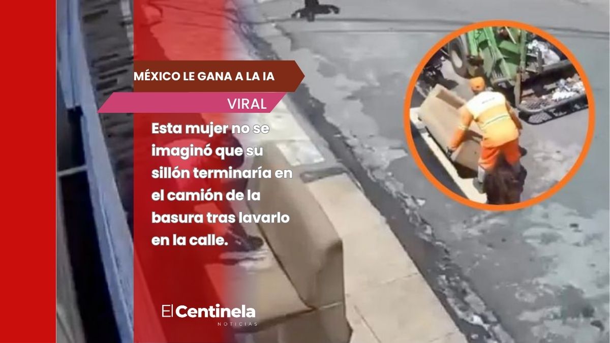 Saca a lavar su sillón a la calle y se lo lleva el camión de la basura: "Ya era hora de cambiarlo"