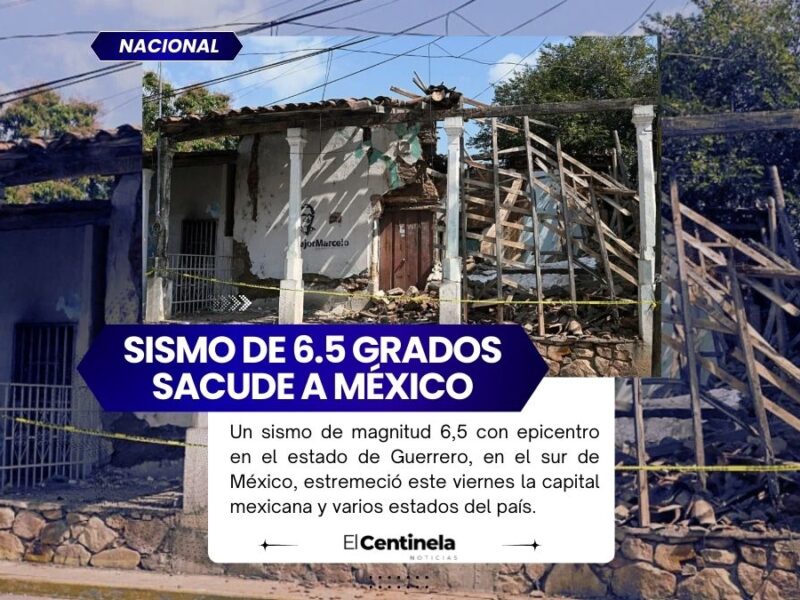 Sismo de magnitud 6,5 con epicentro en Guerrero sacude varios estados de México; hay 2 personas fallecidas