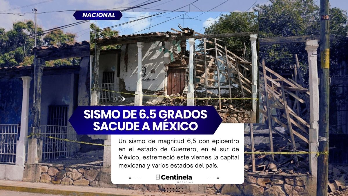 Sismo de magnitud 6,5 con epicentro en Guerrero sacude varios estados de México; hay 2 personas fallecidas