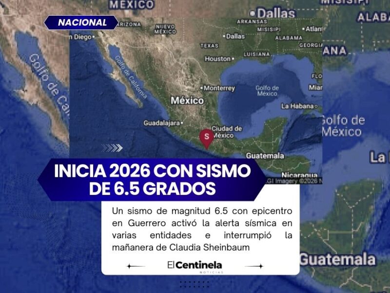 Sismo de 6.5 en Guerrero interrumpe la mañanera, Sheinbaum descarta daños graves
