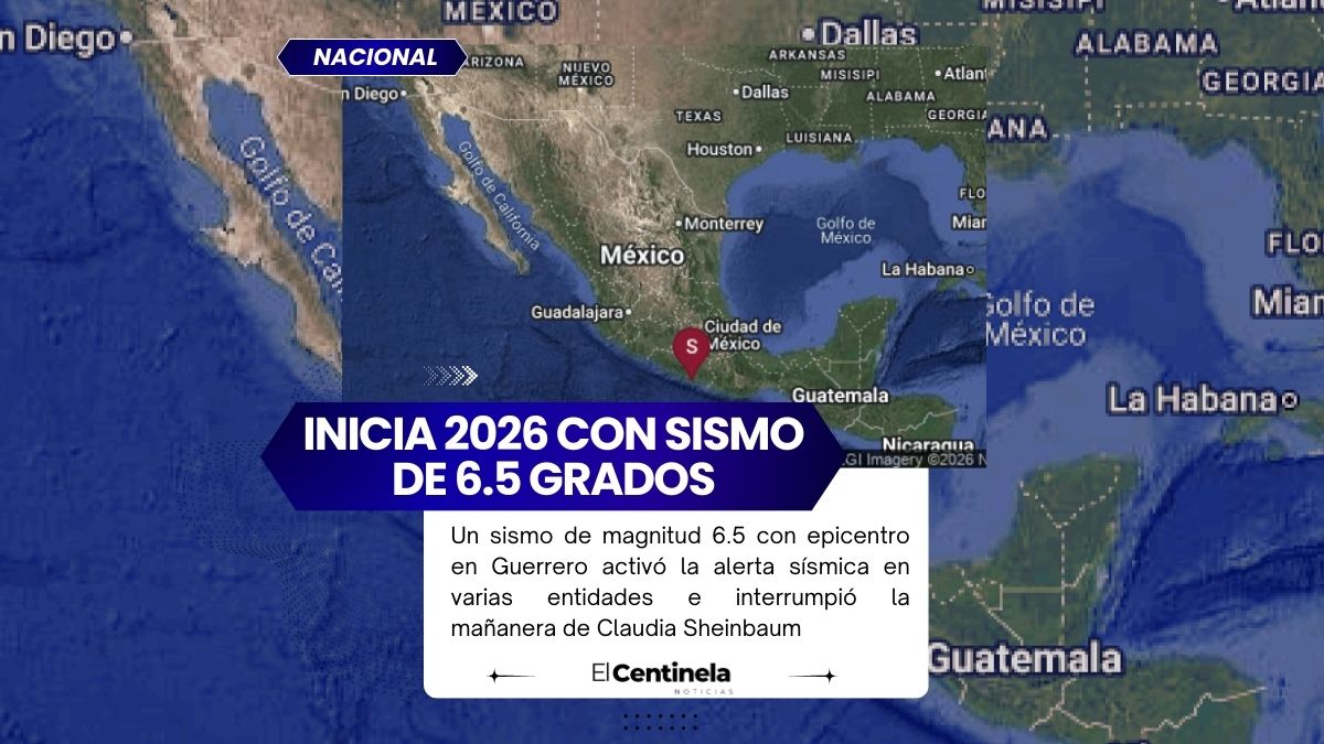 Sismo de 6.5 en Guerrero interrumpe la mañanera, Sheinbaum descarta daños graves