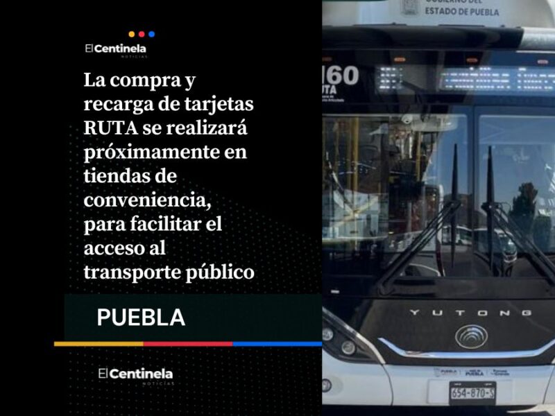 Tarjetas RUTA podrán comprarse y recargarse en tiendas de conveniencia para evitar filas