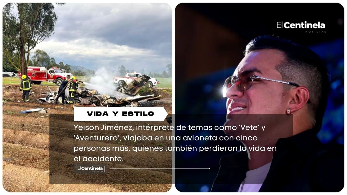 Muere Yeison Jiménez en accidente aéreo, el cantante colombiano que soñó que su aeronave se estrellaba