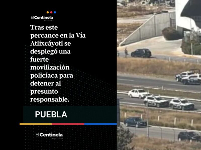 Se calientan los ánimos en Vía Atlixcáyotl; chófer balea a hombre tras conflicto vial