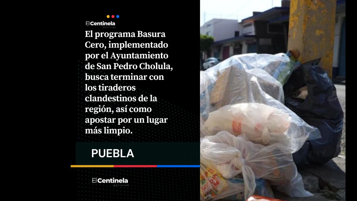 Multas y amonestaciones para cholultecas que tiren basura fuera de horario