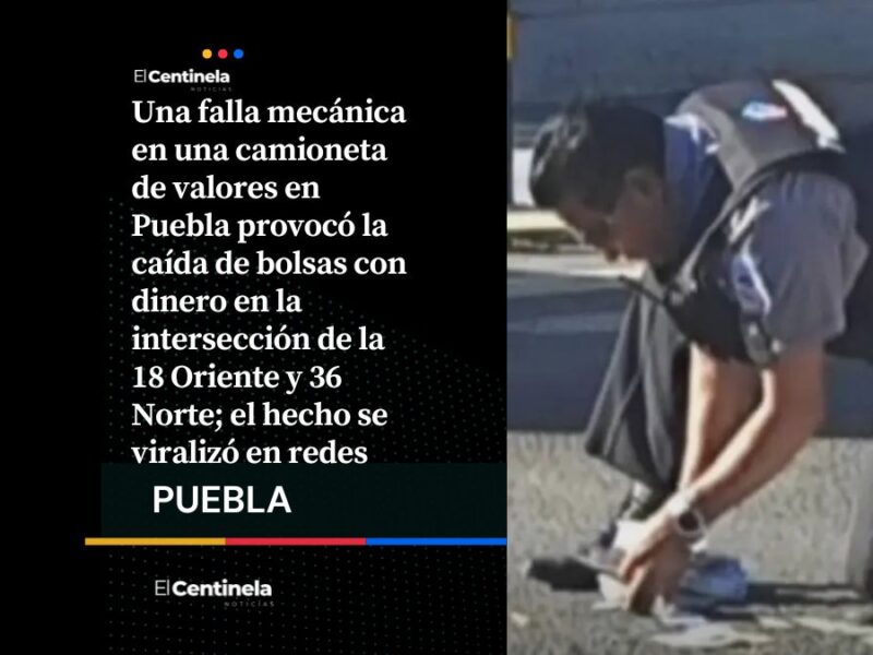 Al estilo Hollywod cae "lluvia de billetes" falla en camioneta provoca caída de dinero en plena calle