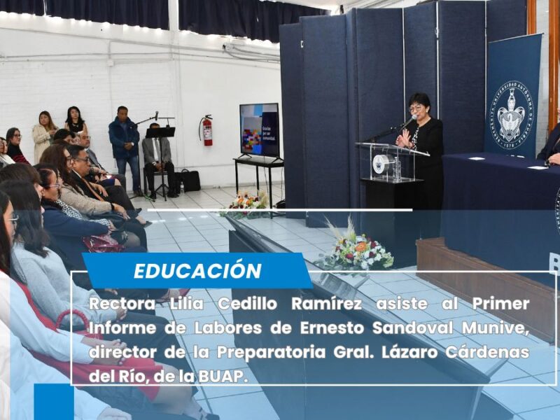 Preside Rectora informe de labores del director de la Preparatoria Gral. Lázaro Cárdenas del Río