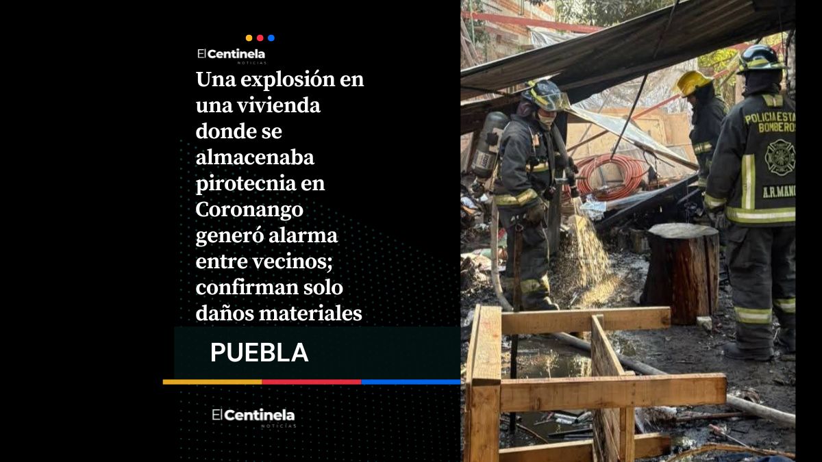 Explosión en taller de pirotecnia en Coronango causa terror, solo hay daños materiales