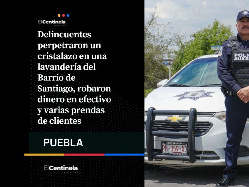Golpe en lavandería del Barrio de Santiago: de un cristalazo roban dinero y prendas de clientes
