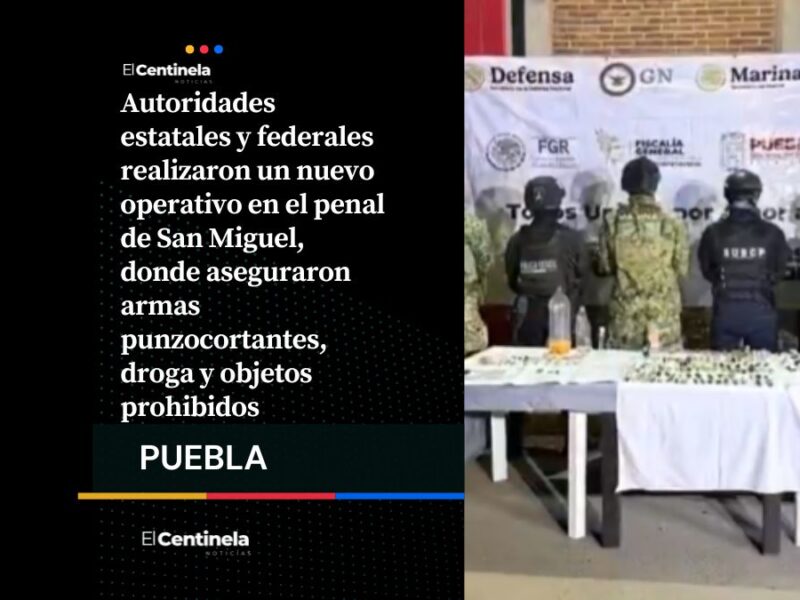 Operativo en penal de San Miguel deja decomiso de más de 60 objetos punzocortantes y presunta droga