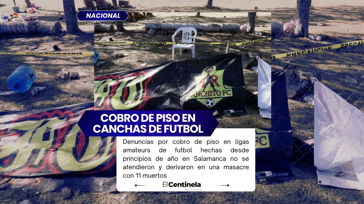 Cobro de piso en canchas de futbol: denuncias ignoradas anteceden masacre en Salamanca