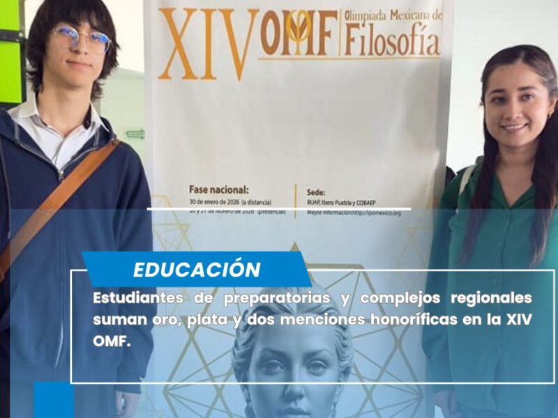 Obtiene BUAP primeros lugares en la XIV Olimpiada Mexicana de Filosofía