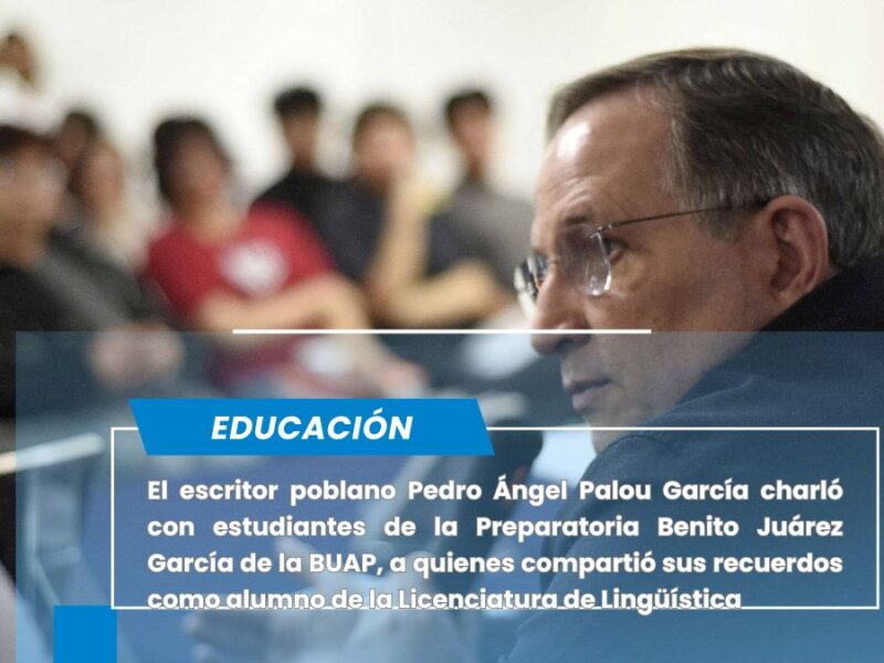 Leer y escribir es el territorio de la libertad: Pedro Ángel Palou