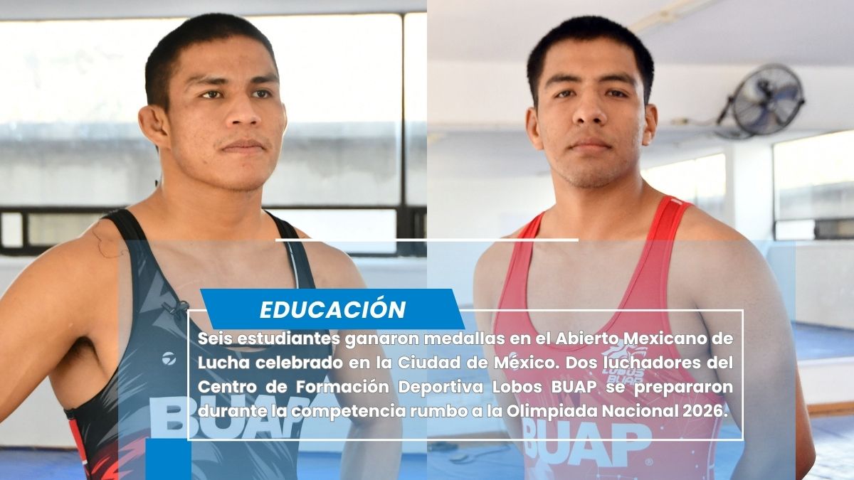 Destacan alumnos BUAP en Abierto Mexicano de Lucha
