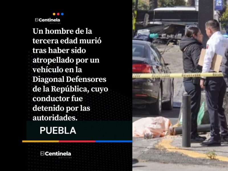 Muere abuelito atropellado en la Diagonal Defensores de la República