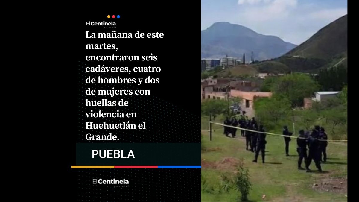 Masacre en Huehuetlán el Grande: abandonan seis cadáveres con huellas de violencia