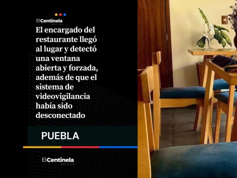 Saquean restaurante Marejada en San Andrés Cholula; pérdidas superan los 150 mil pesos