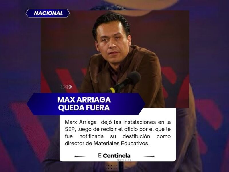 Marx Arriaga recibe oficio de destitución y sale de la SEP tras cuatro días atrincherado en su oficina