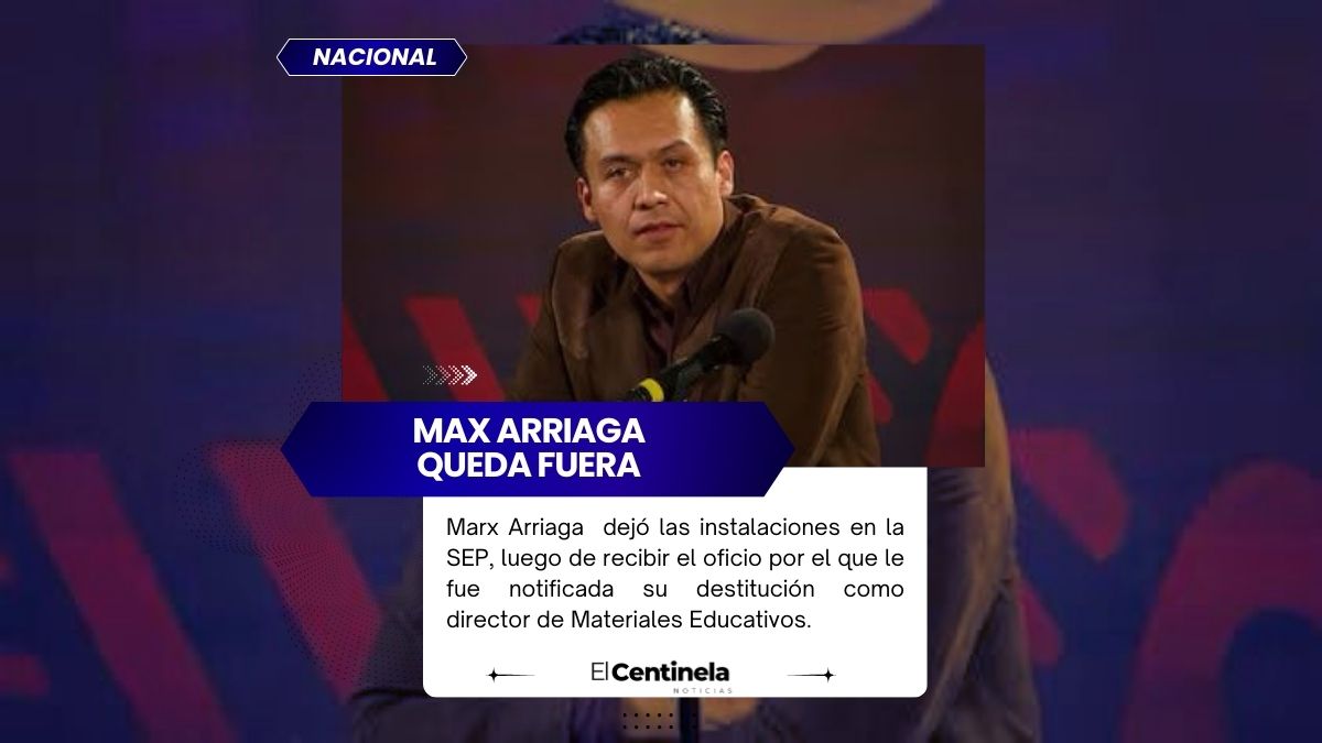 Marx Arriaga recibe oficio de destitución y sale de la SEP tras cuatro días atrincherado en su oficina