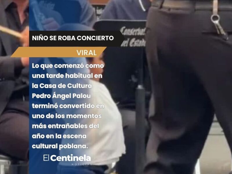 Niño director roba el show durante concierto de la Sinfónica del Conservatorio de Puebla