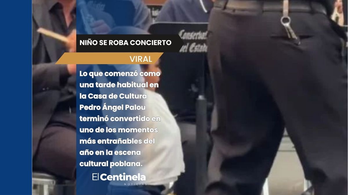 Niño director roba el show durante concierto de la Sinfónica del Conservatorio de Puebla