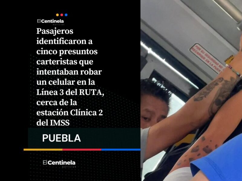 Detectan banda de carteristas en Línea 3 del RUTA a la altura de Clínica 2 del IMSS