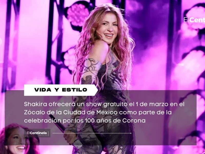 Sorpresa: Shakira dará concierto gratuito en el Zócalo de CDMX por los 100 años de Corona