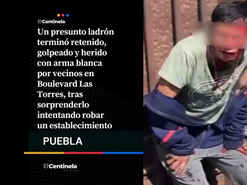 Como en los cómics: vecinos golpean y navajean a presunto ladrón en Boulevard Las Torres