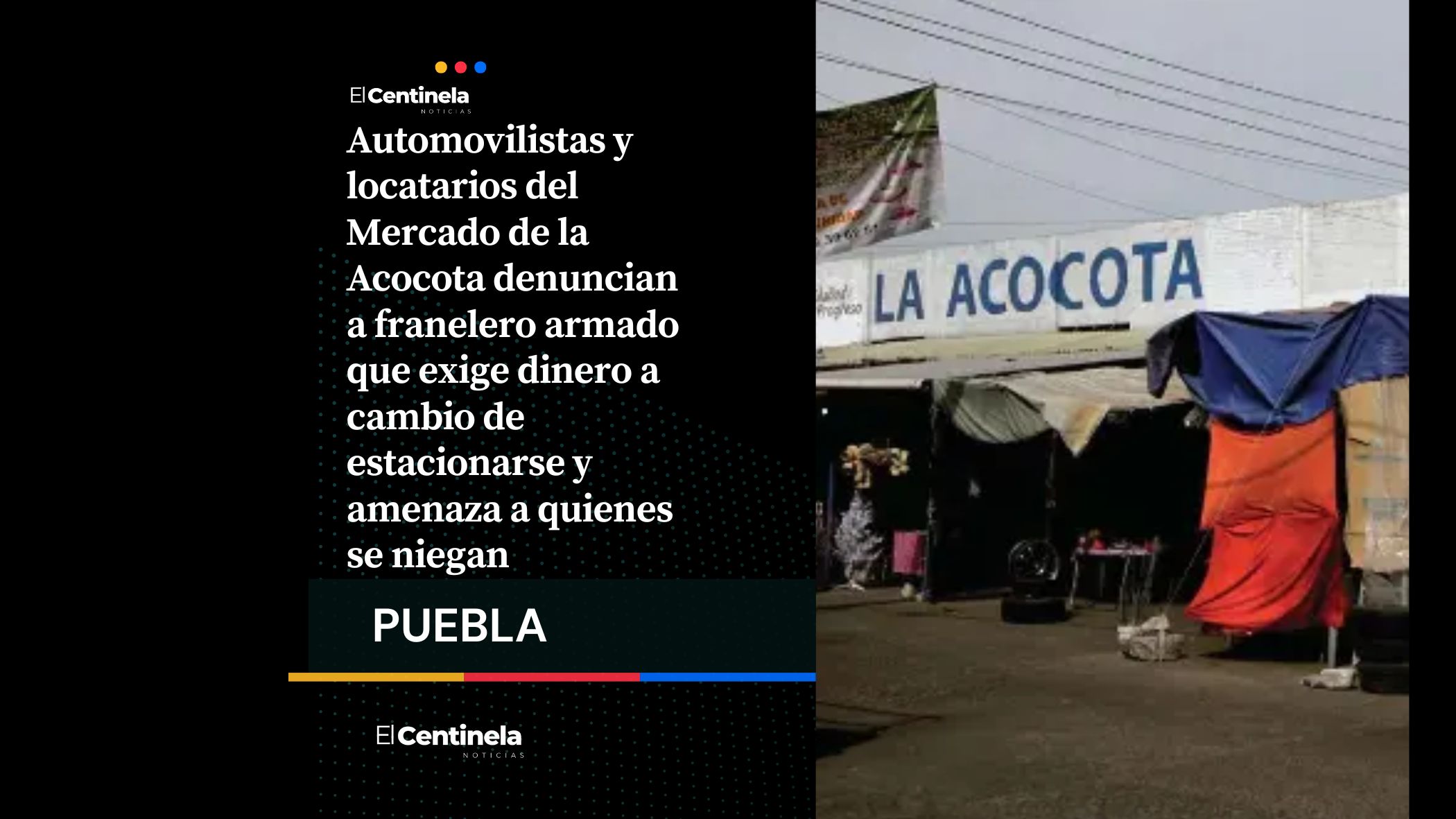 Franelero armado exige “cuota” y genera pánico entre automovilistas en el Mercado de la Acocota
