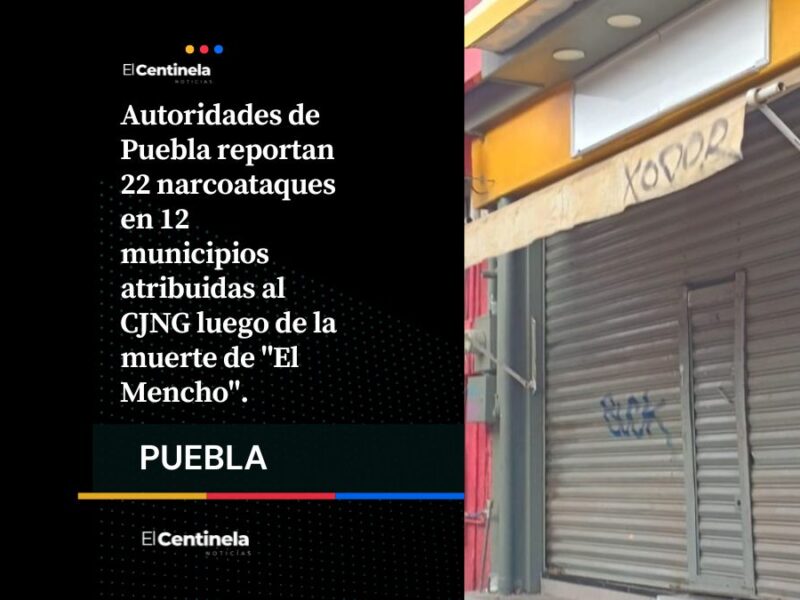 Policía de Puebla controla 22 narcoataques en el estado, hay 3 detenidos