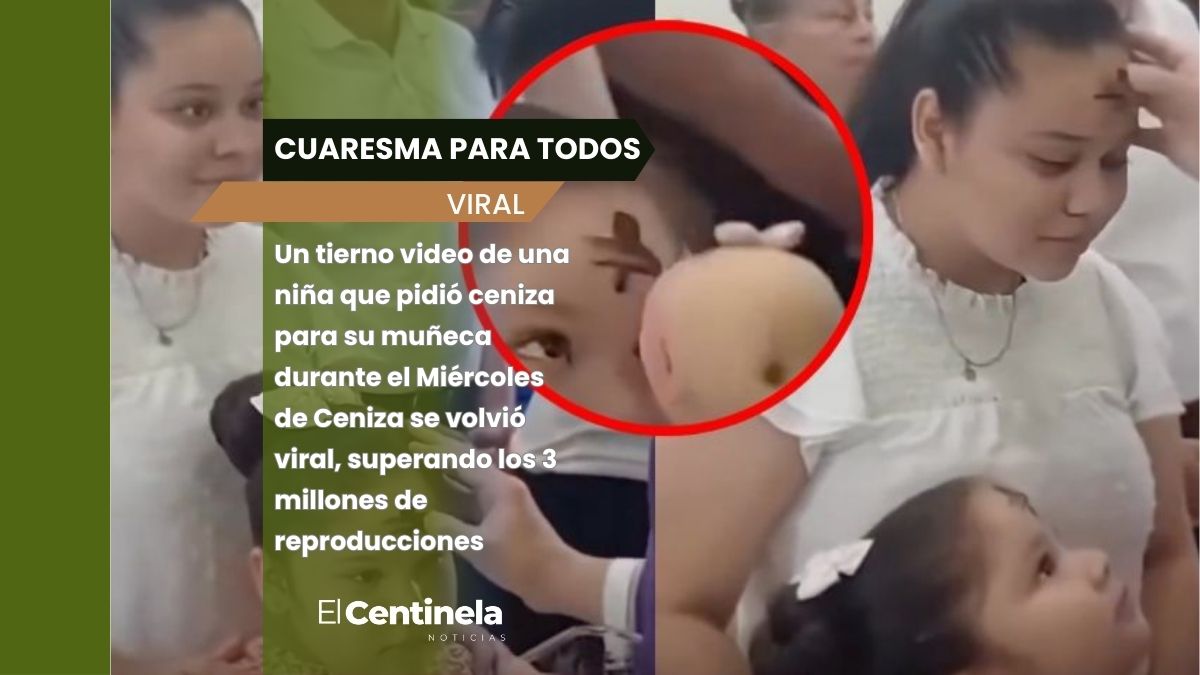 Niña se vuelve viral en Miércoles de Ceniza por pedir cruz para su muñeca