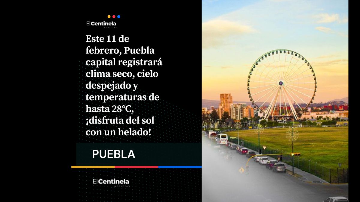 Ya se siente el calorcito: clima en Puebla hoy, hasta 28 grados en la capital