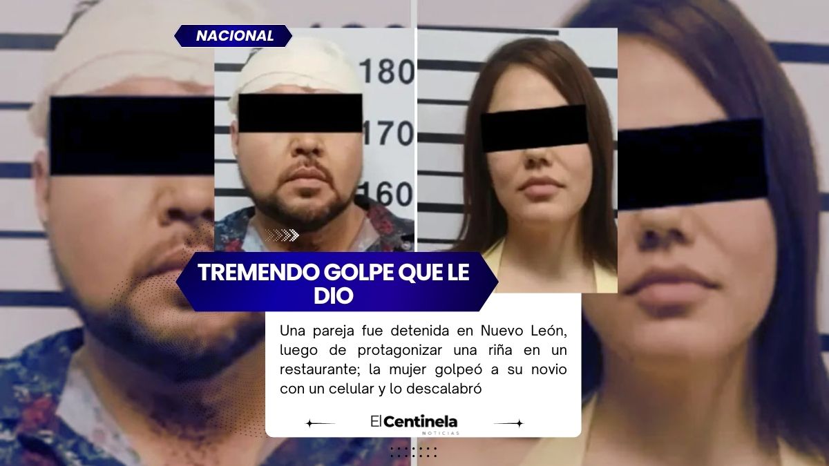 Mujer descalabra a su novio con un celular en restaurante de Santiago, Nuevo León
