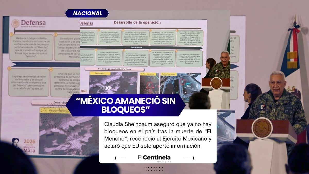 Claudia Sheinbaum: “Amanecimos sin bloqueos” tras operativo donde murió “El Mencho”