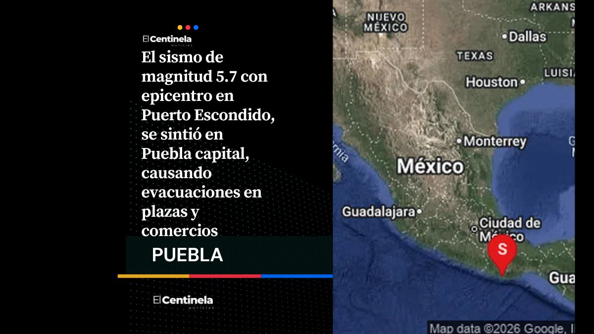Sismo de magnitud 5.7 en Oaxaca provoca evacuaciones en diversos puntos de Puebla