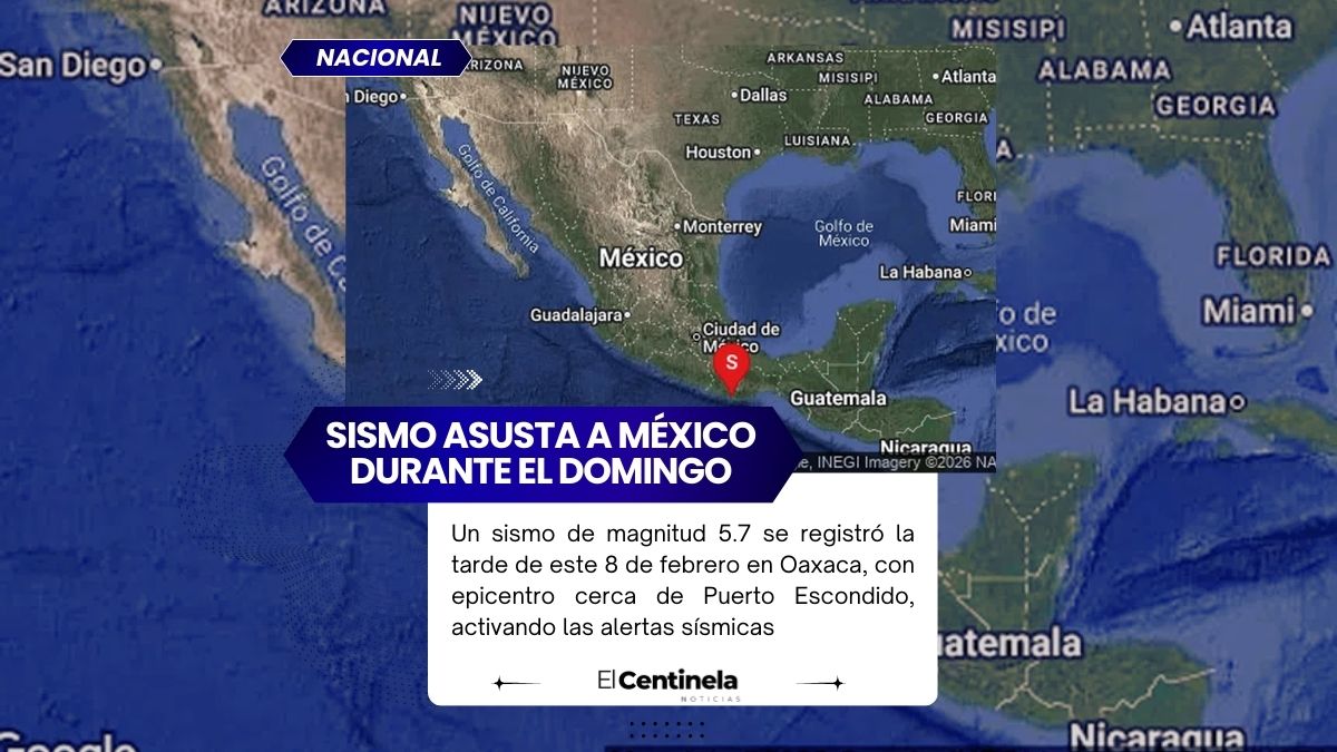 Sismo de magnitud 5.7 sacude Oaxaca el domingo y activa alerta sísmica