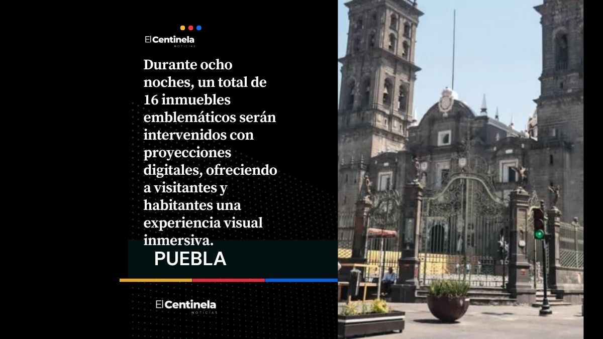 Luz, arte y tecnología: Centro Histórico de Puebla se transformará por Festival Internacional Glow