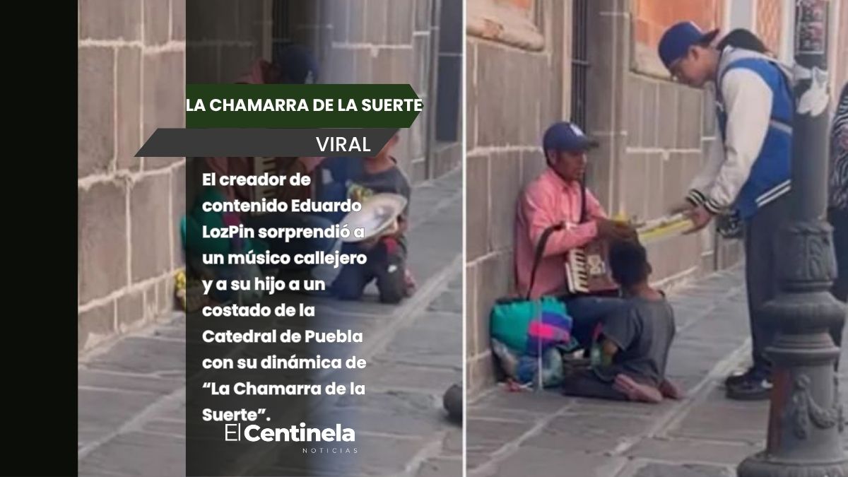 La Chamarra de la Suerte: Influencer LozPin multiplica ventas de músico en el Centro de Puebla