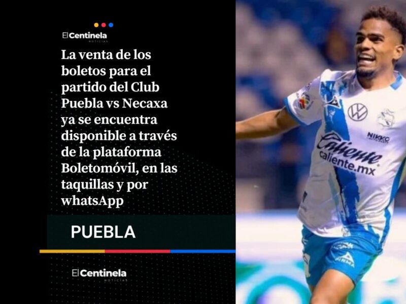 Boletos para el Club Puebla vs Necaxa van de 140 a 460 pesos